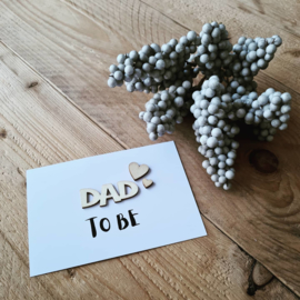 Kaart hout - dad to be