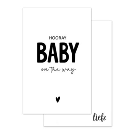Ansichtkaart - Hooray! Baby on the way
