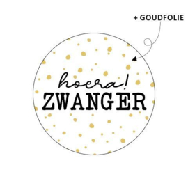 Sticker - Hoera zwanger