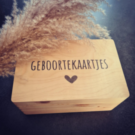 Bewaarkist extra groot - Geboortekaartjes