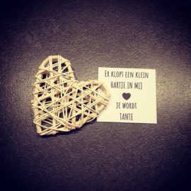 Zwangerschapsaankondiging - A tiny heart - Je wordt tante