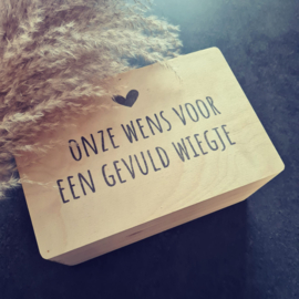 Bewaarkist - Onze weg voor een gevuld wiegje