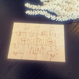 Zwangerschapsaankondiging - Houten puzzel - Je wordt overgrootoma