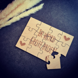 Zwangerschapsaankondiging - Houten puzzel - Ik word grote broer!
