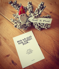 Kraskaart sinterklaas - Hoor wie klopt daar zachtjes
