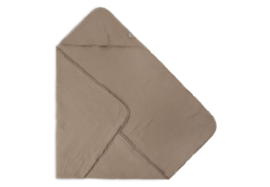 Badcape Embroidery 75x75cm - Biscuit