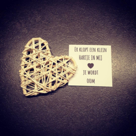 Zwangerschapsaankondiging - A tiny heart - Je wordt oom