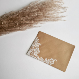 envelop bloemprint - kraft