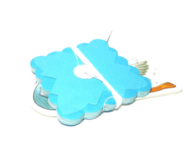 Slinger met decoratie - blauw
