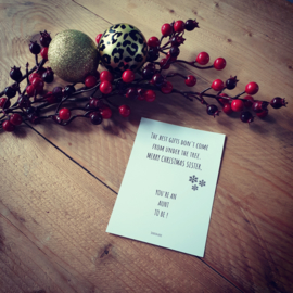 Kerst kraskaart - ''The best gifts don't come from under the tree'' - aunt