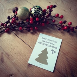 Kerst kraskaart - ''The best gifts don't come from under the tree'' - grandparents