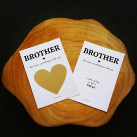 Zwangerschapsaankondiging - Kraskaart - We have something to tell you - brother