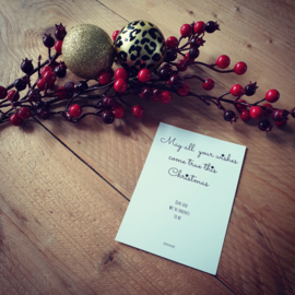 Kerst kraskaart - ''May all your wishes come true this christmas''