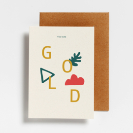 POSTCARD - YOU ARE GOLD
