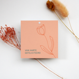 GIFT LABEL - C3 - VAN HARTE GEFELICITEERD - 10 stuks