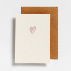 POSTCARD - HEART NO TEXT - 5 stuks