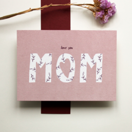 POSTCARD - LOVE YOU MOM - 5 stuks