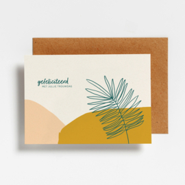 POSTCARD - GEFELICITEERD MET JULLIE TROUWDAG - 5 stuks