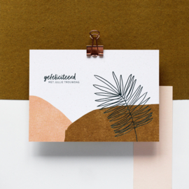 POSTCARD - GEFELICITEERD MET JULLIE TROUWDAG - 5 stuks