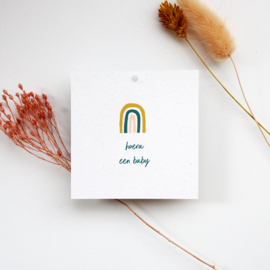 GIFT LABEL - C3 - HOERA EEN BABY - 10 stuks