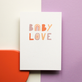 POSTCARD - RAINBOW BABY LOVE  - 5 stuks