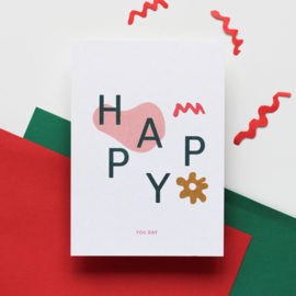 POSTCARD - HAPPY YOU DAY - 5 STUKS