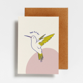 POSTCARD - HAPPY BIRD DAY - 5 stuks