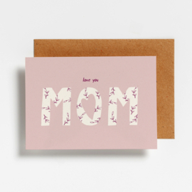 POSTCARD - LOVE YOU MOM - 5 stuks