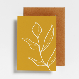 POSTCARD - LEAF OCHRE