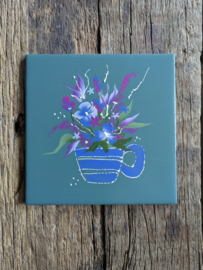 Tegeltje Kopje bloemen