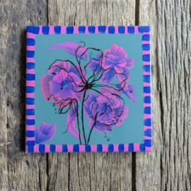 Tegeltje Lila bloem