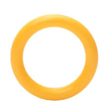 Plastic ring 40 mm geel 5 stuks