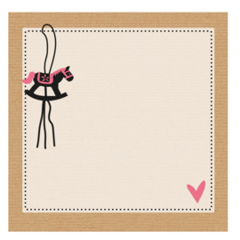 Notepad rocking horse pink