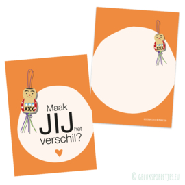 Maak JIJ het verschil gelukskaartje per 25 stuks
