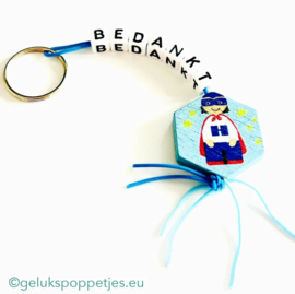 Bedankt sleutelhanger met HERO gelukspoppetje per 25 stuks
