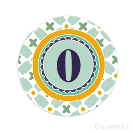 Cijferstickers voor op de gelukskaartjes per 25 stuks