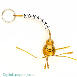 Namasté sleutelhanger met geluksboeddha per 25 stuks