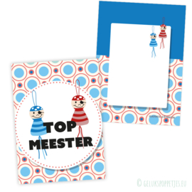 "Topmeester" gelukspoppetjes sleutelhanger per 25 stuks