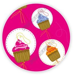 Cupcake kaft- of inpakpapier per 10 vel