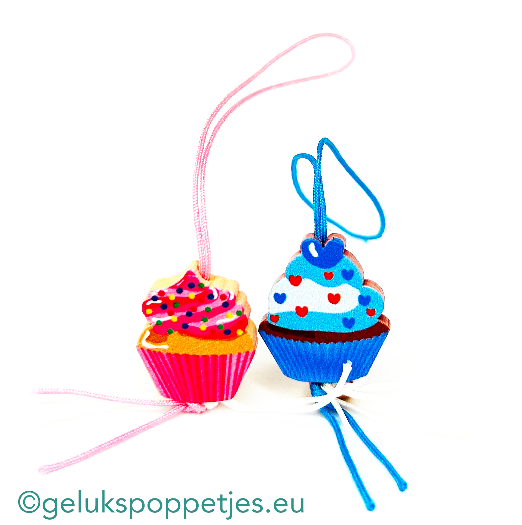 Cupcake gelukspoppetjes per 50 stuks