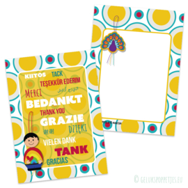 Merci gelukspoppetjes sleutelhanger per 25 stuks