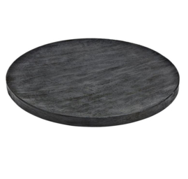 Schaal  zwart in mangohout diameter 38cm