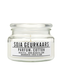 Geurkaars Cotton in glazen pot