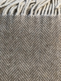 Lichtbruine plaid met wol van Lombarda
