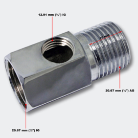 Rallonge de robinet pour adaptateur de tuyau RO 1/2 "-1/2" -1/4"