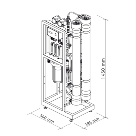 Industriële osmose MO12000 4" RO-systeem