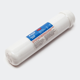 Inline osmosefilter actieve kool filter 72mm 2x1/4" binnendraad
