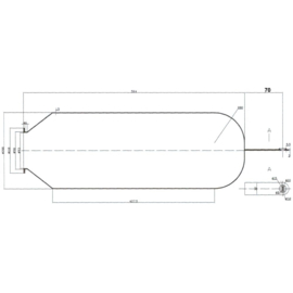 Membraan expansievat 80-100 liter Butyl