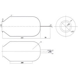 Membraan expansievat 50 liter Butyl