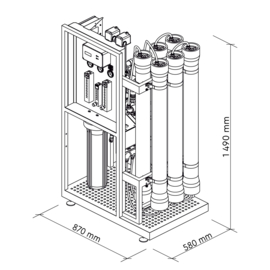 Industriële osmose MO36000 4" RO-systeem